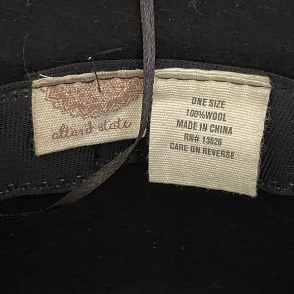 Women’s altard state Black wool Felt Hat with Brown Band - Picture 4 of 5